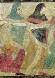 Ritual Funeral Dance, detail of two women (detail)